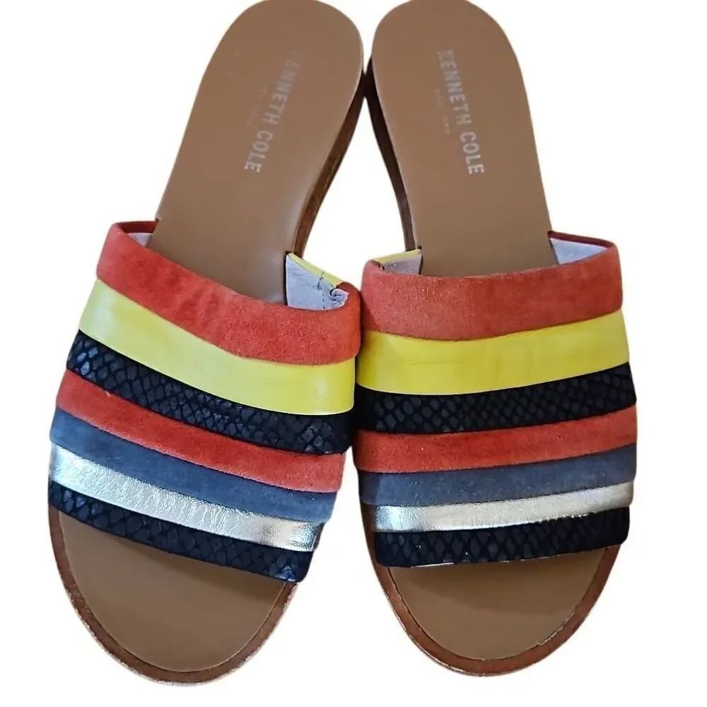 Kenneth Cole Women's Janie Slide Sandal Multi-Colored 7.5